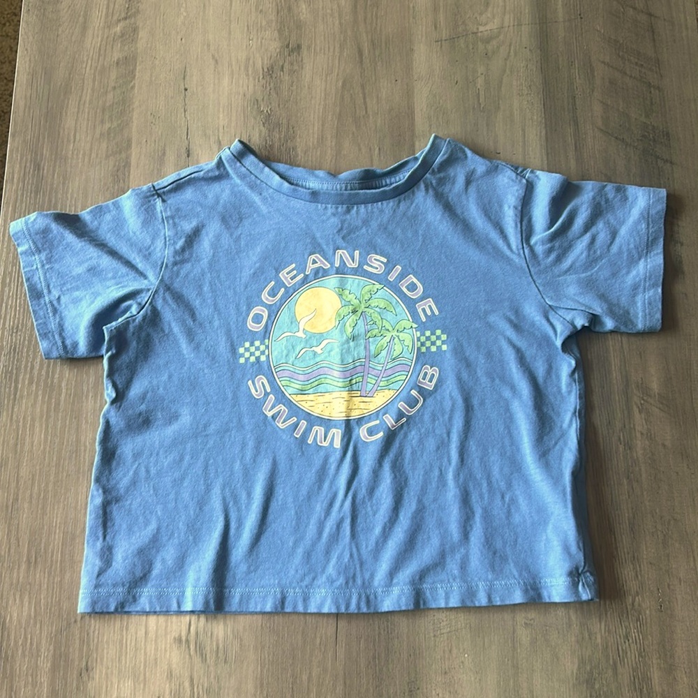 Girls boxy crop tee